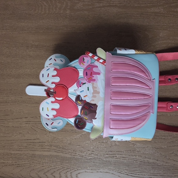 Loungefly Handbags - Ice Cream Themed Backpack with Pink and Blue Accents